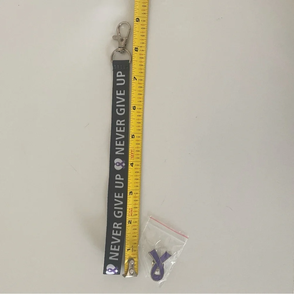 DV Purple Awareness Ribbon Lanyard and Pin